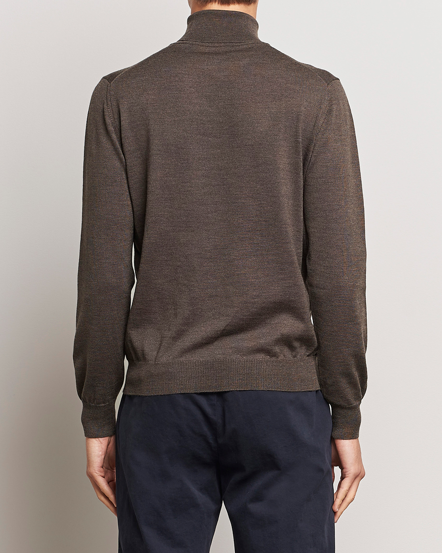 Herren | Pullover | Gran Sasso | Merino Fashion Fit Rollneck Brown