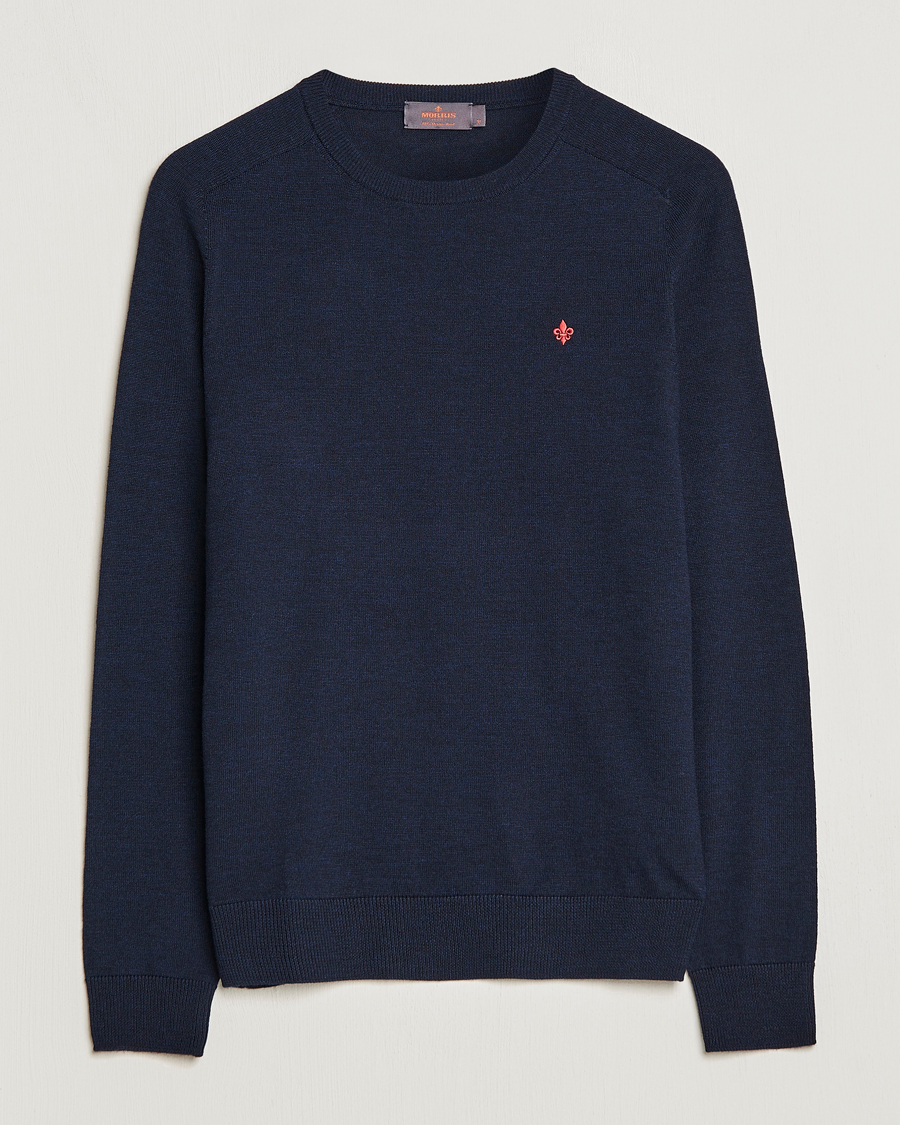 Herren | Pullover | Morris | Merino O-neck Navy