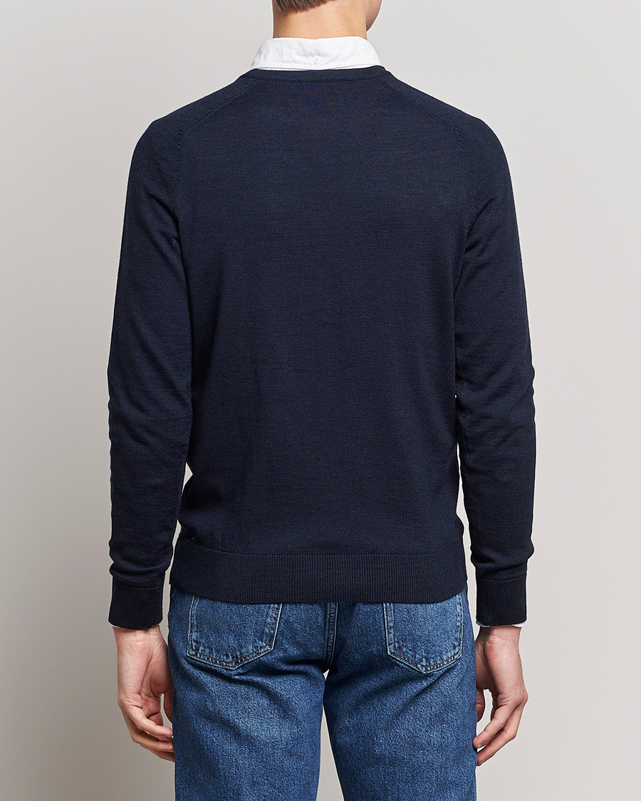 Herren | Pullover | Morris | Merino O-neck Navy