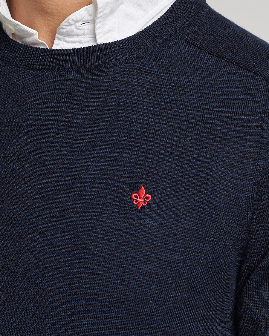 Herren | Pullover | Morris | Merino O-neck Navy