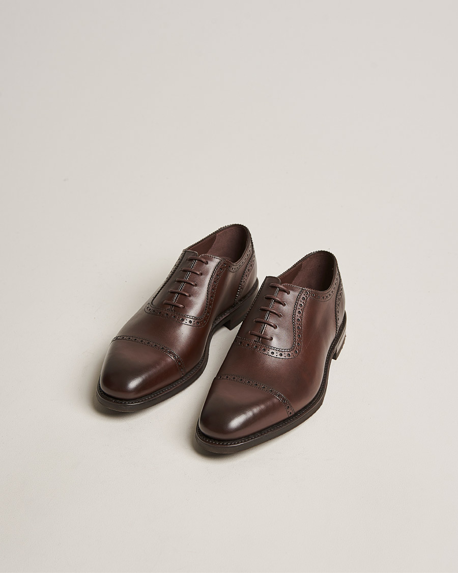 Herren | Handgefertigte Schuhe - Schuhspanner inklusive | Loake 1880 | Fleet Brogue Shadow Sole Dark Brown Calf