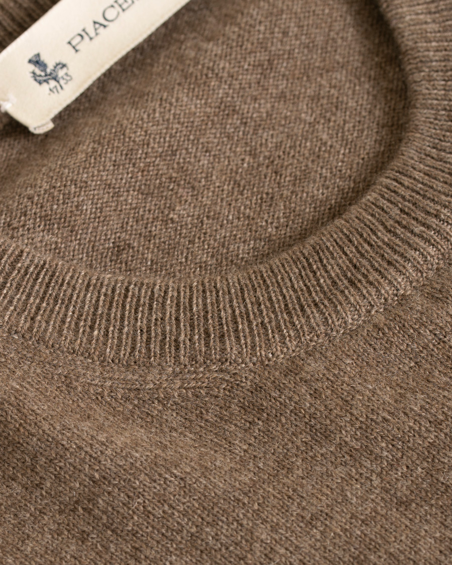 Herren | Pullover | Piacenza Cashmere | Cashmere Crew Neck Sweater Brown