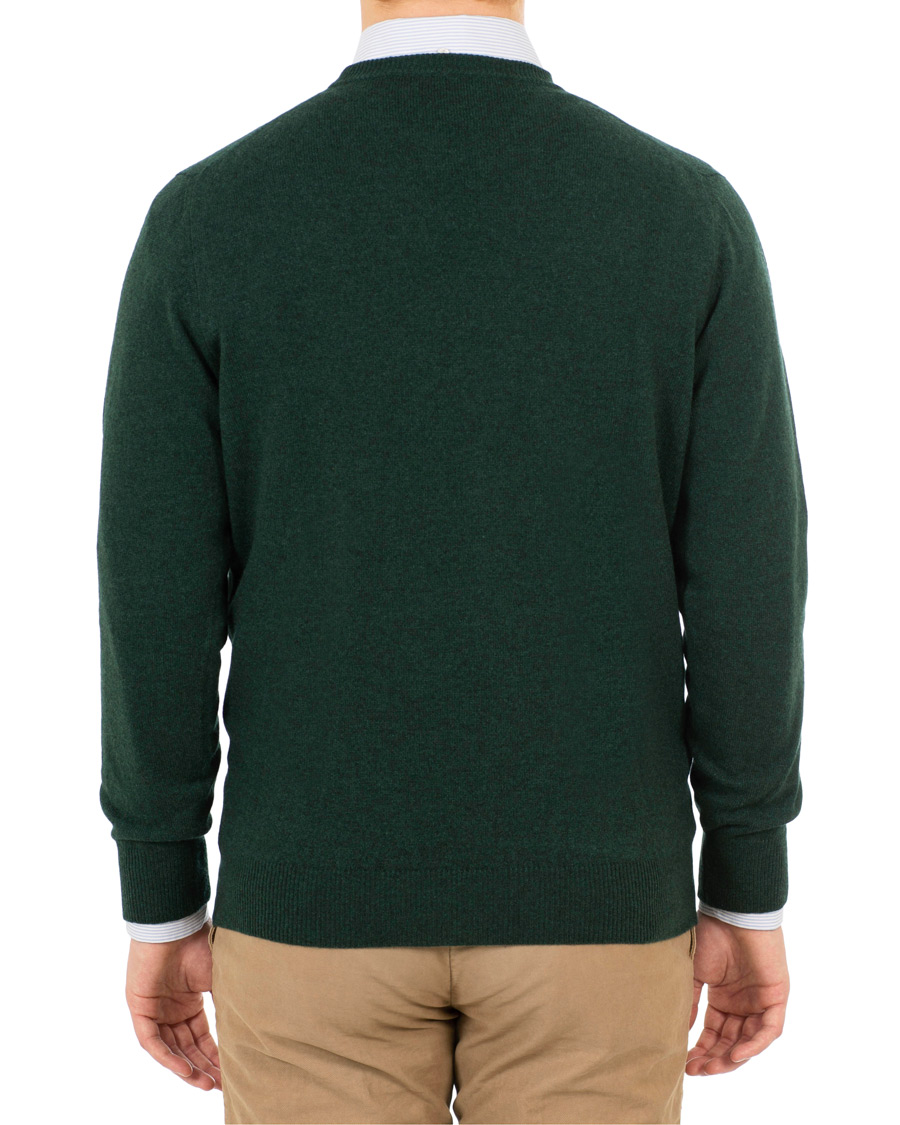 Herren | Pullover | Piacenza Cashmere | Cashmere Crew Neck Sweater Racing Green