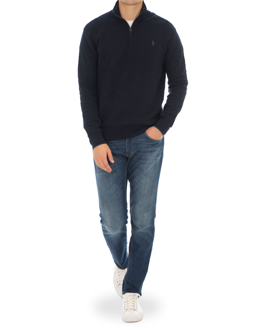 Herren | Pullover | Polo Ralph Lauren | Texture  Half Zip Navy Heather