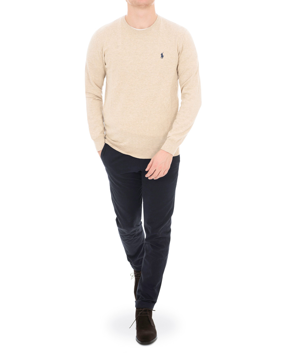 Herren | Pullover | Polo Ralph Lauren | Pima Cotton Crew Neck Pullover Sand Heather