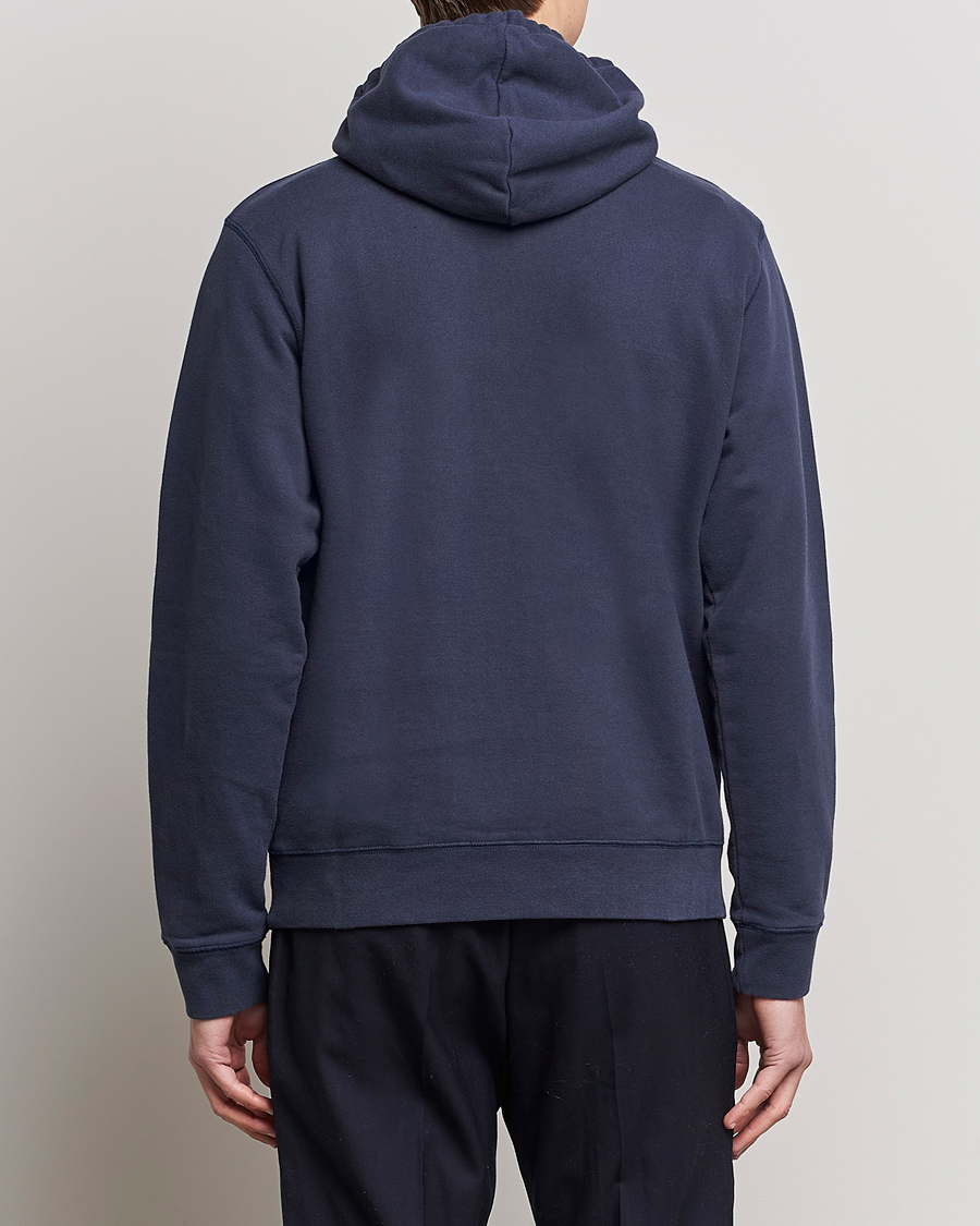 Herren | Pullover | Sunspel | Loopback Hoodie Navy