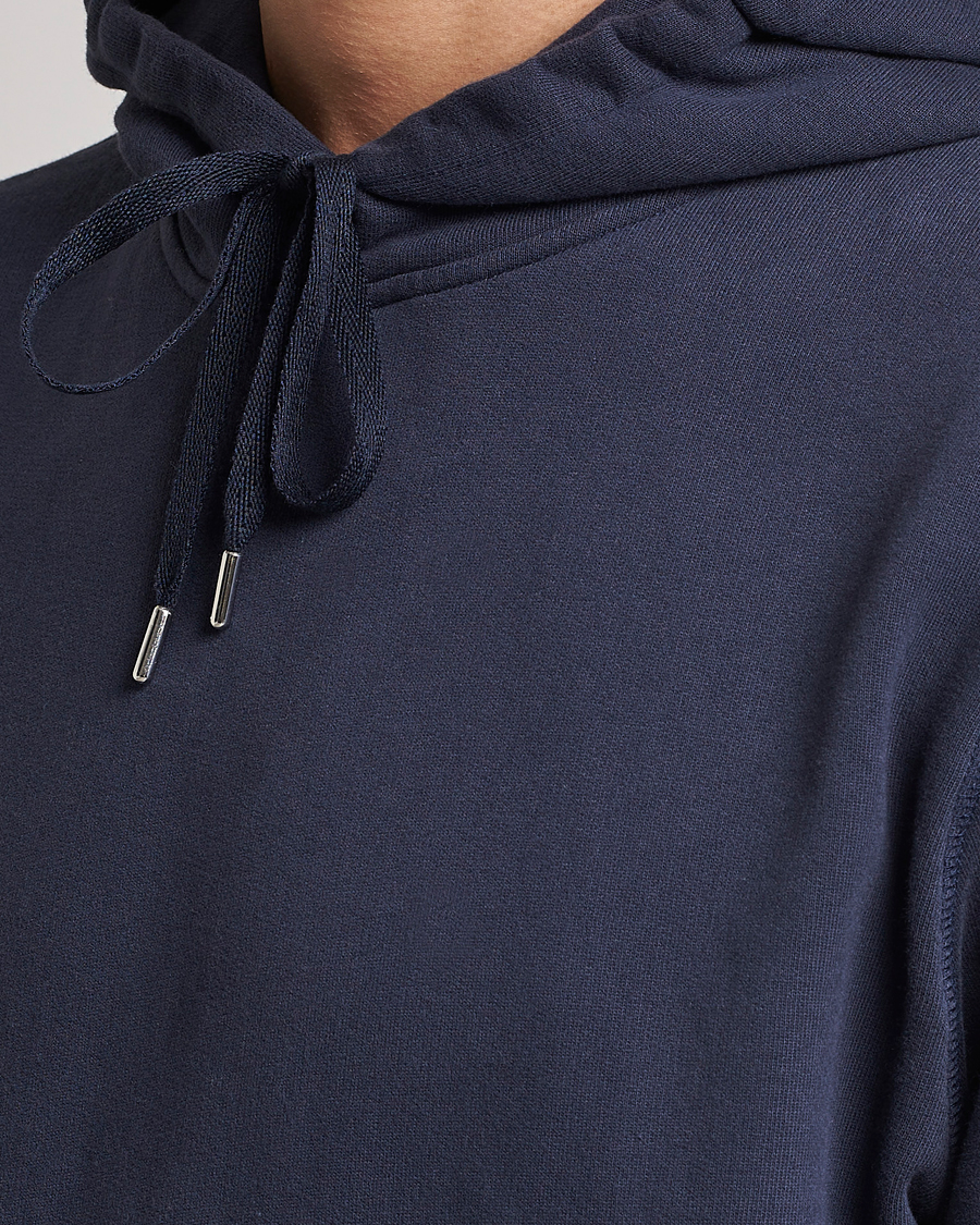 Herren | Pullover | Sunspel | Loopback Hoodie Navy