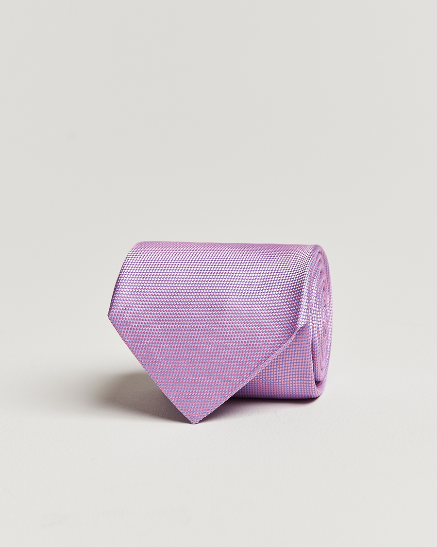 Herren | Eton Silk Basket Weave Tie Pink | Eton | Silk Basket Weave Tie Pink