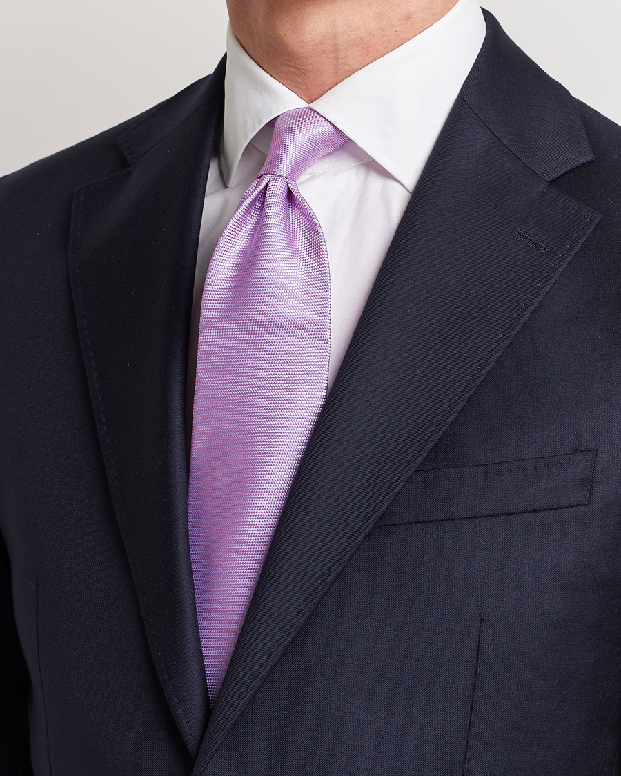 Herren | Business & Beyond | Eton | Silk Basket Weave Tie Pink