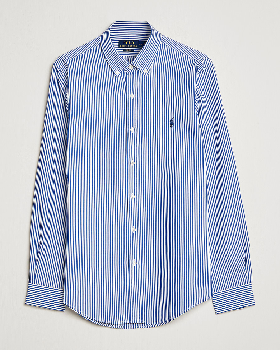 Herren | Hemden | Polo Ralph Lauren | Slim Fit Big Stripe Poplin Shirt Blue/White
