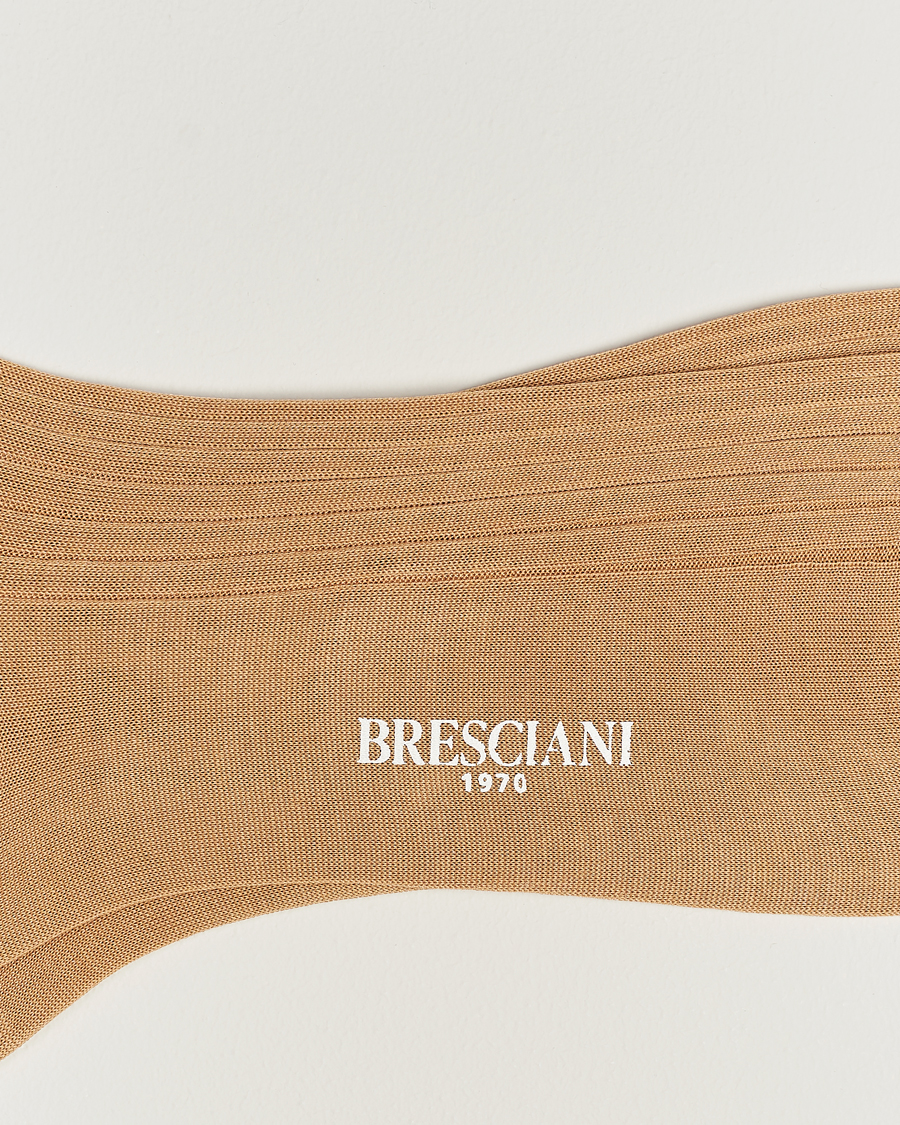 Herren | Unterwäsche | Bresciani | Cotton Ribbed Short Socks Light Khaki
