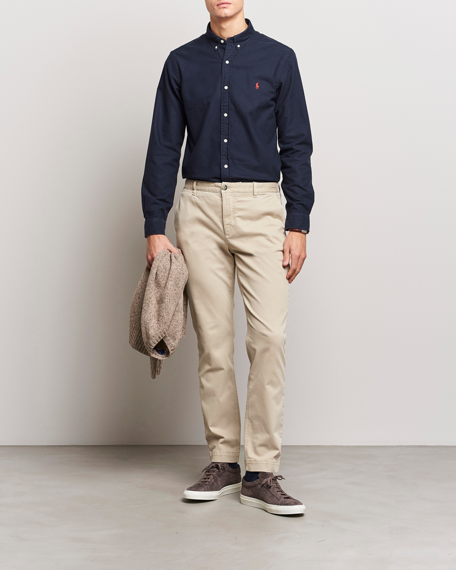 Herren | Hemden | Polo Ralph Lauren | Slim Fit Garment Dyed Oxford Shirt Navy