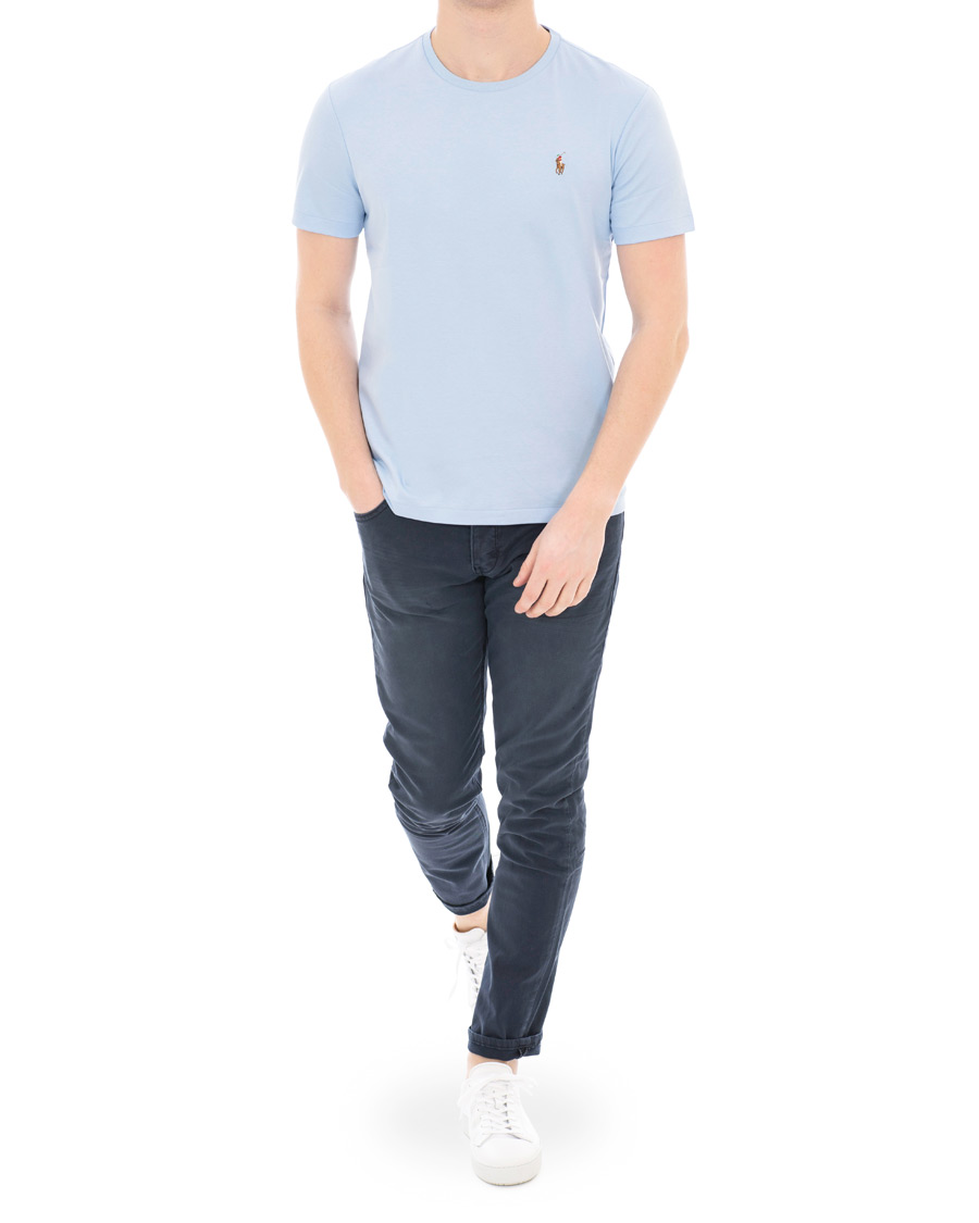 Herren | T-Shirts | Polo Ralph Lauren | Luxury Pima Cotton Crew Neck Tee Elite Blue