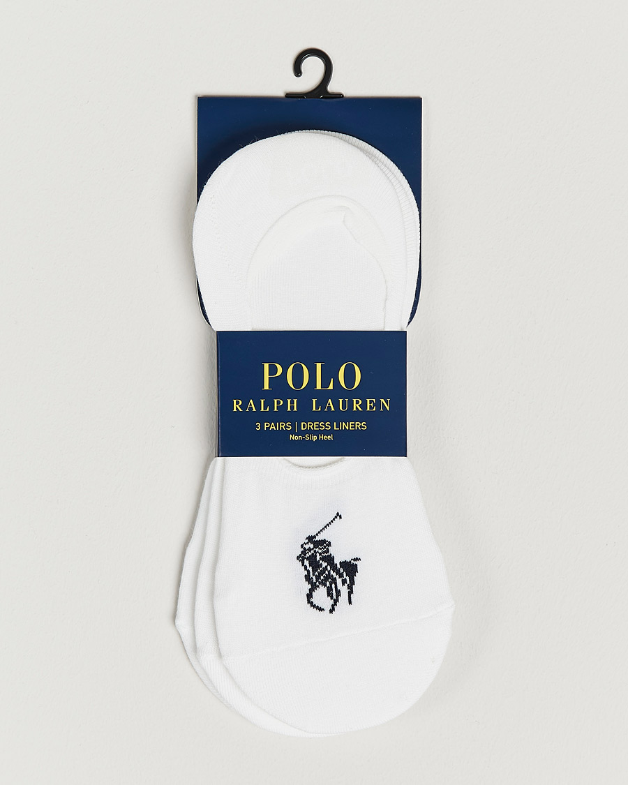 Herren | Unterwäsche | Polo Ralph Lauren | 3-Pack No Show Big Pony Pony Socks White