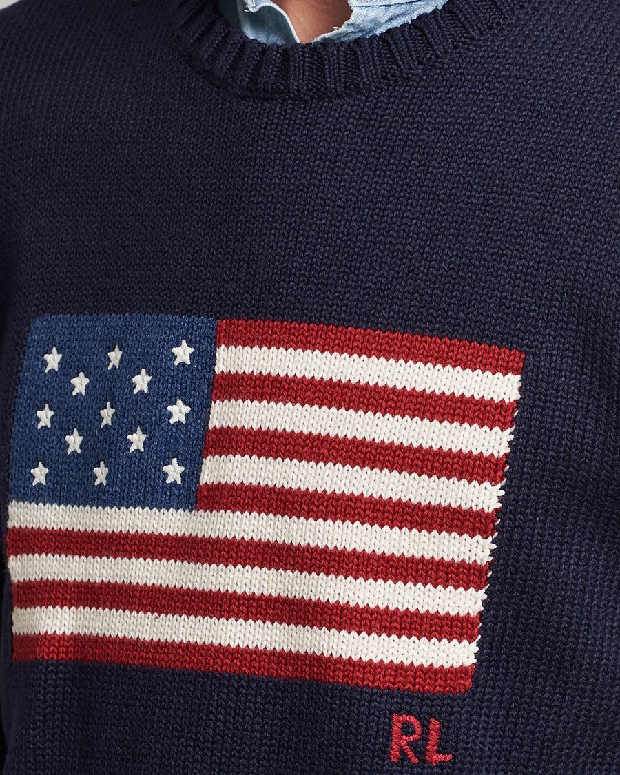 Herren | Pullover | Polo Ralph Lauren | Knitted Flag Crew Neck Navy