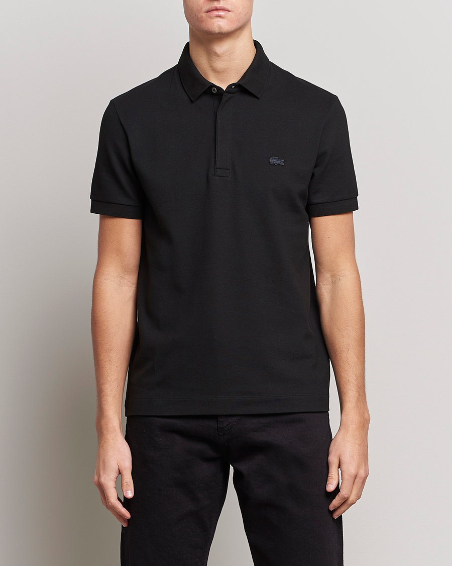 Herren | Poloshirts | Lacoste | Regular Fit Tonal Crocodile Poloshirt Black