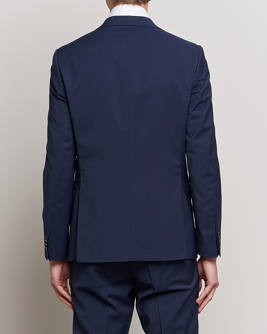 Herren | Sakkos | Oscar Jacobson | Edmund Wool Stretch Blazer Blue