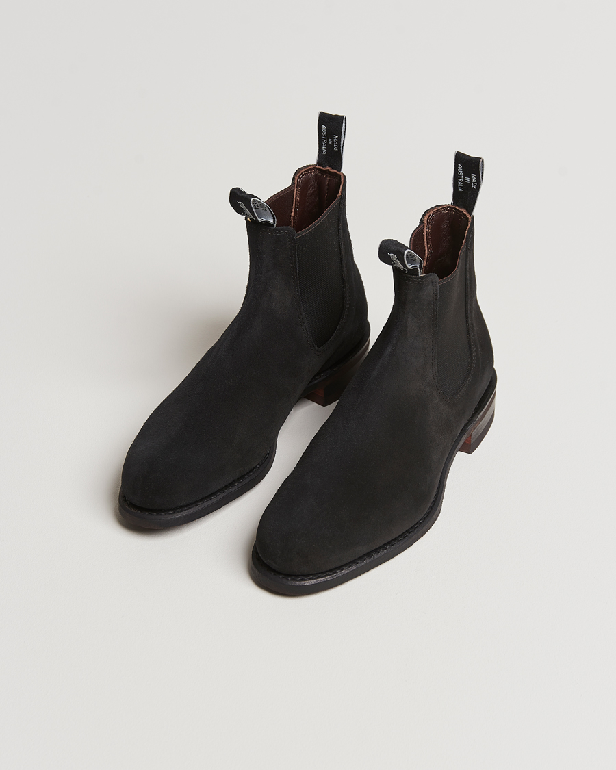 Herren | Handgefertigte Schuhe | R.M.Williams | Wentworth G Boot Black Suede