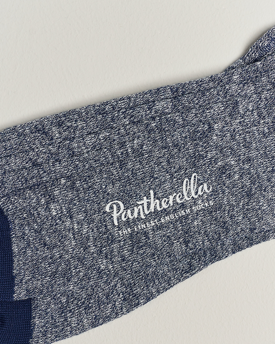 Herren | Kategorie | Pantherella | Hamada Linen/Cotton/Nylon Sock Indigo