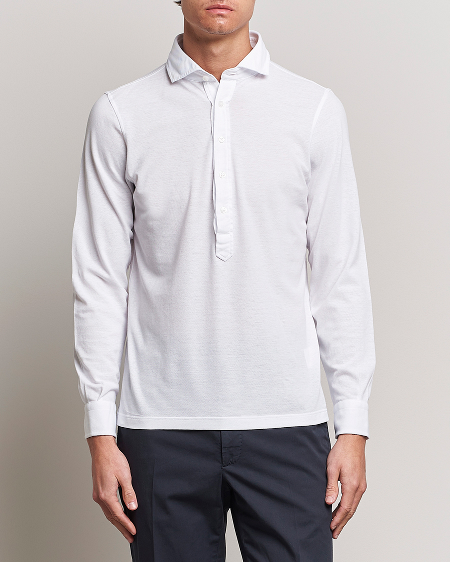 Herren | Hemden | Gran Sasso | Popover Shirt White