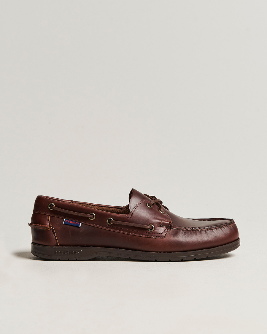 Herren | Segelschuhe | Sebago | Endeavor Oiled Leather Boat Shoe Brown