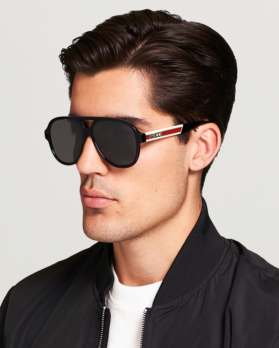 Herren | Sale | Gucci | GG0463S Sunglasses Black/White/Grey