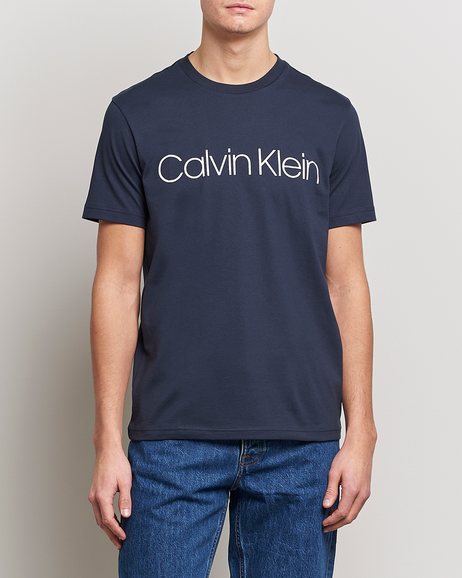 Herren | Kurzarm T-Shirt | Calvin Klein | Front Logo Tee Navy