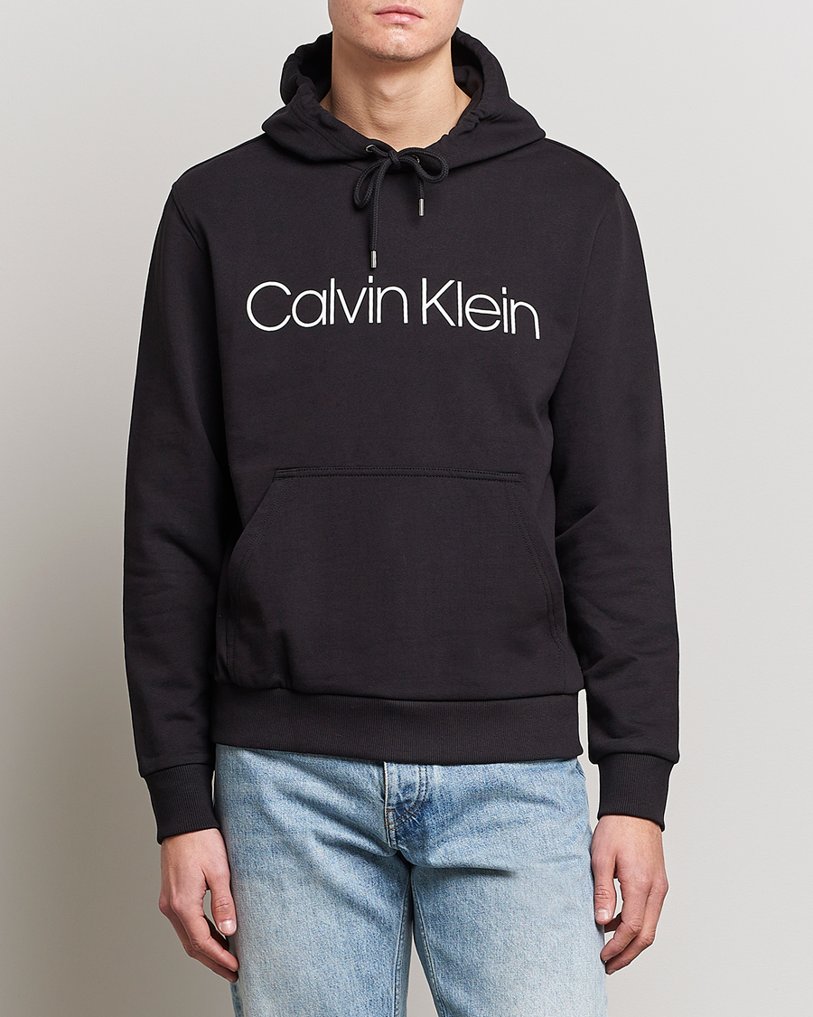 Herren | Sale | Calvin Klein | Front Logo Hoodie Black