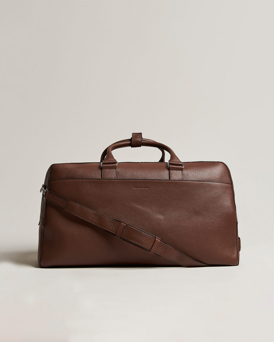 Herren | Taschen | Tiger of Sweden | Brome Grained Leather Weekendbag Brown