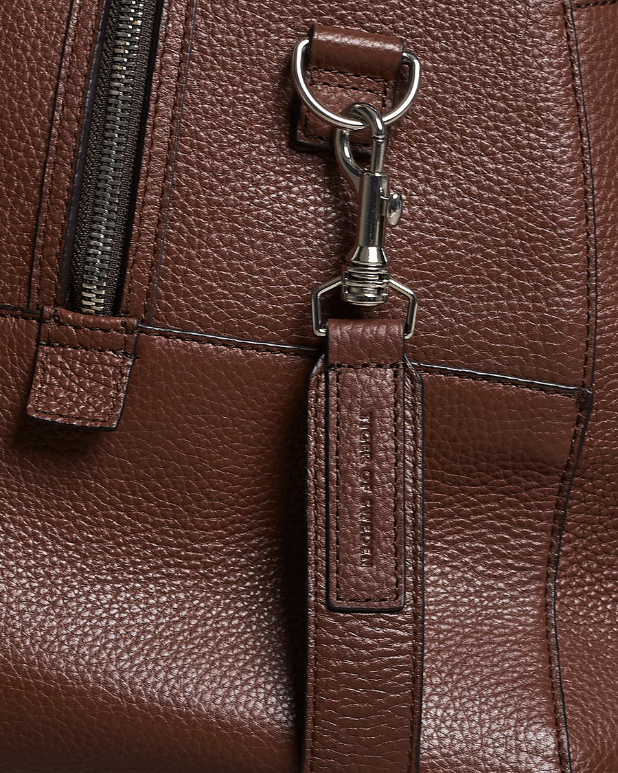 Herren | Taschen | Tiger of Sweden | Brome Grained Leather Weekendbag Brown