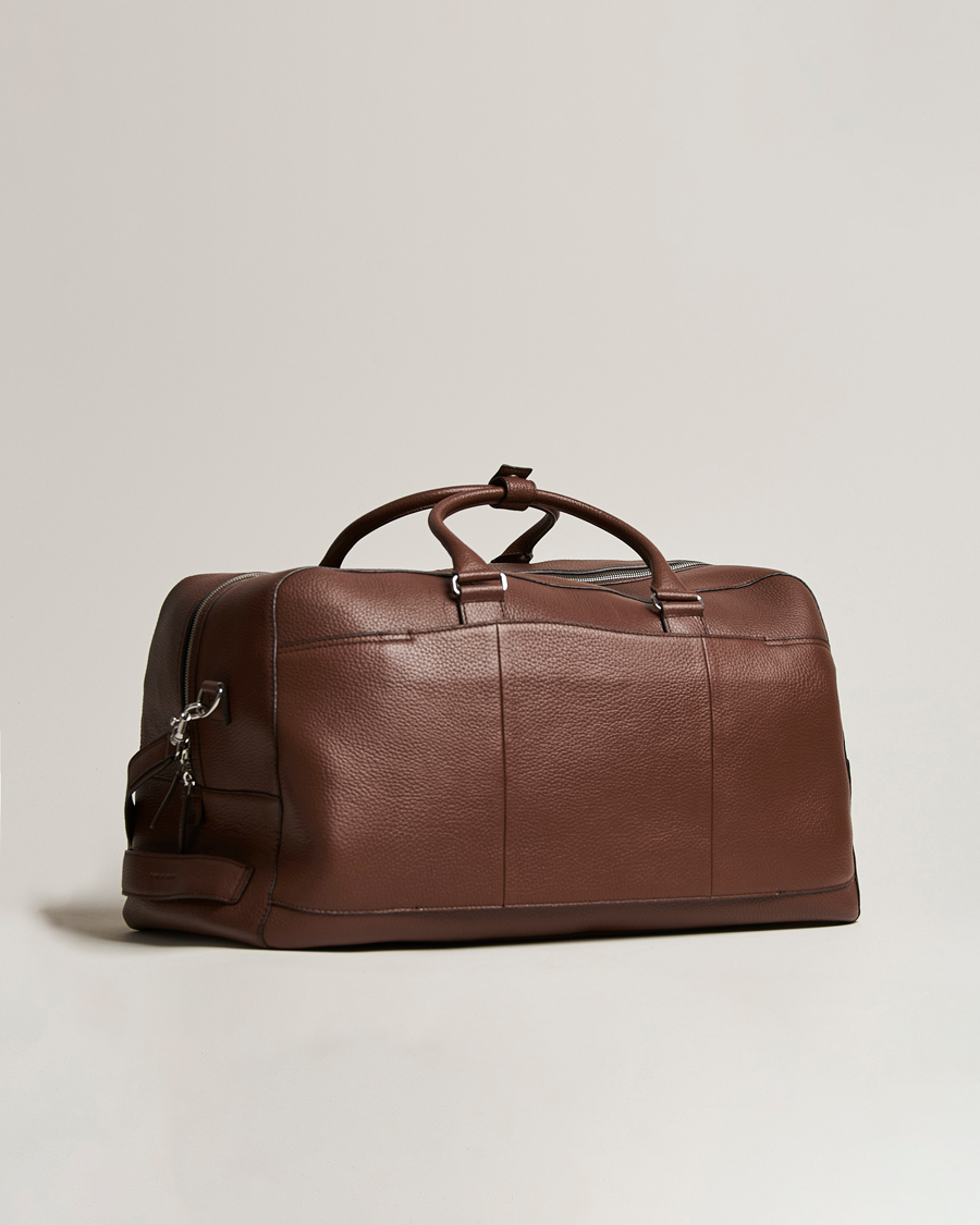 Herren | Taschen | Tiger of Sweden | Brome Grained Leather Weekendbag Brown