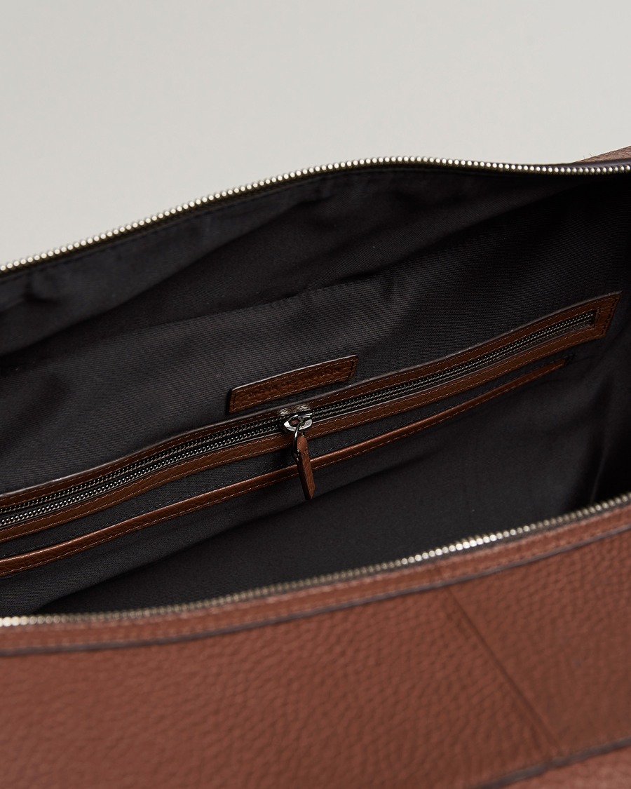 Herren | Taschen | Tiger of Sweden | Brome Grained Leather Weekendbag Brown