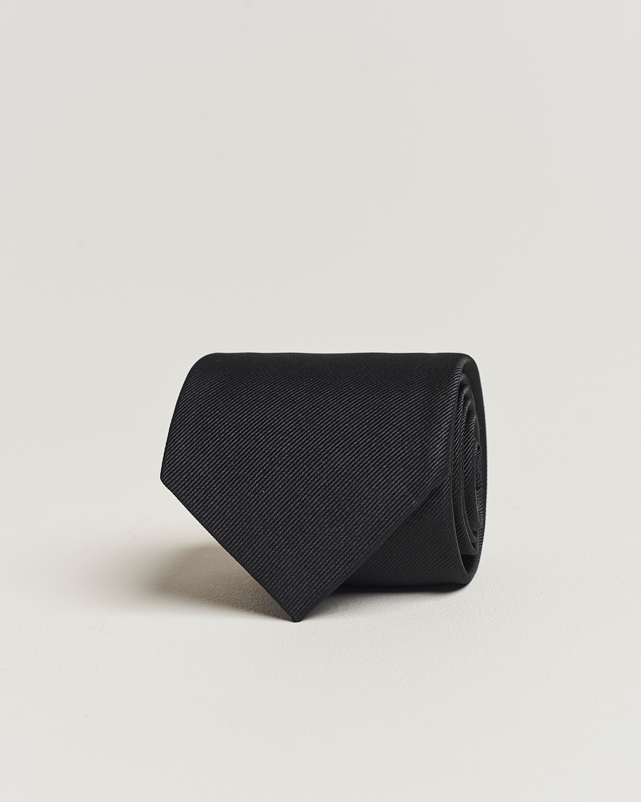 Herren | Amanda Christensen Plain Classic Tie 8 cm Black | Amanda Christensen | Plain Classic Tie 8 cm Black
