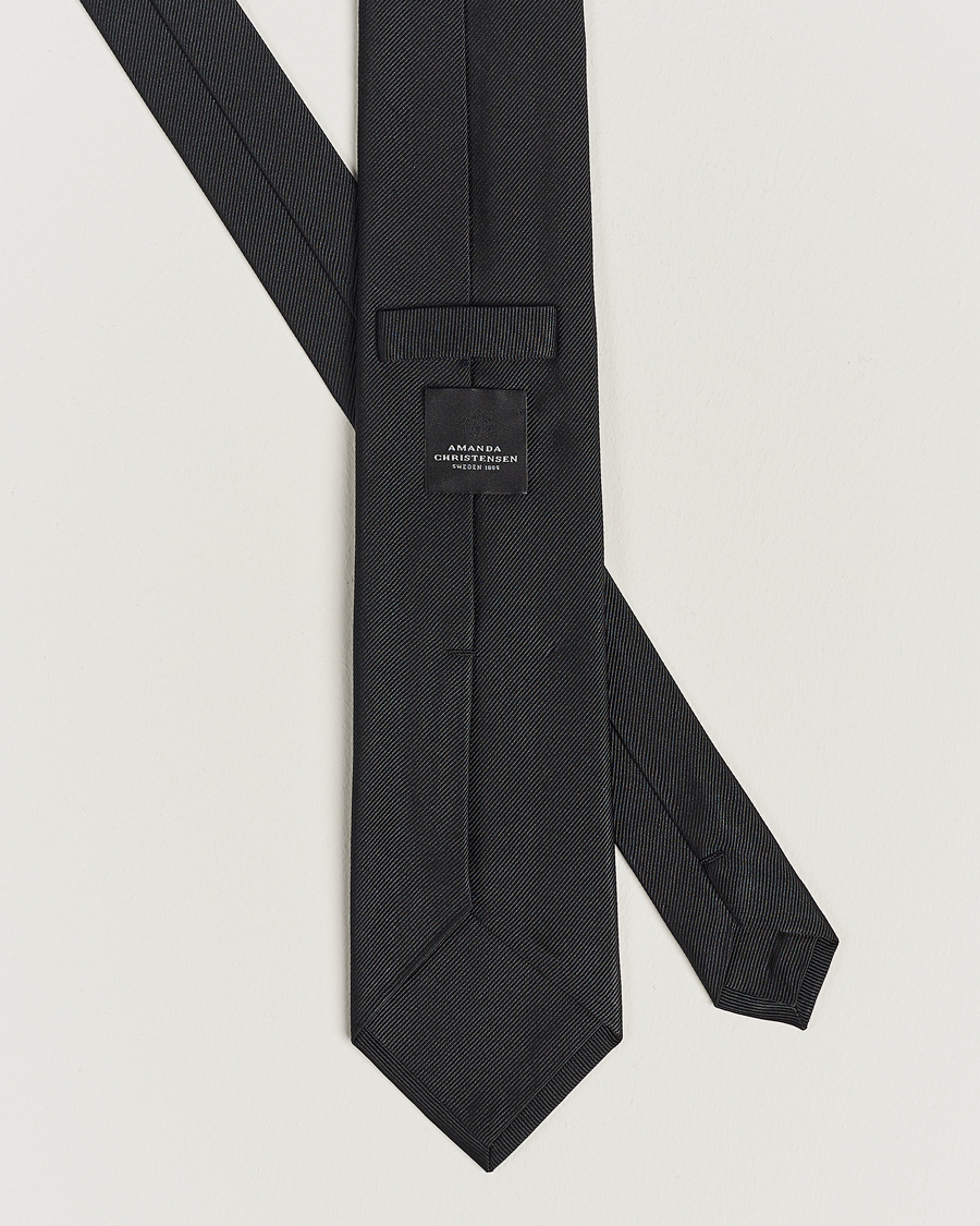 Herren | Amanda Christensen Plain Classic Tie 8 cm Black | Amanda Christensen | Plain Classic Tie 8 cm Black