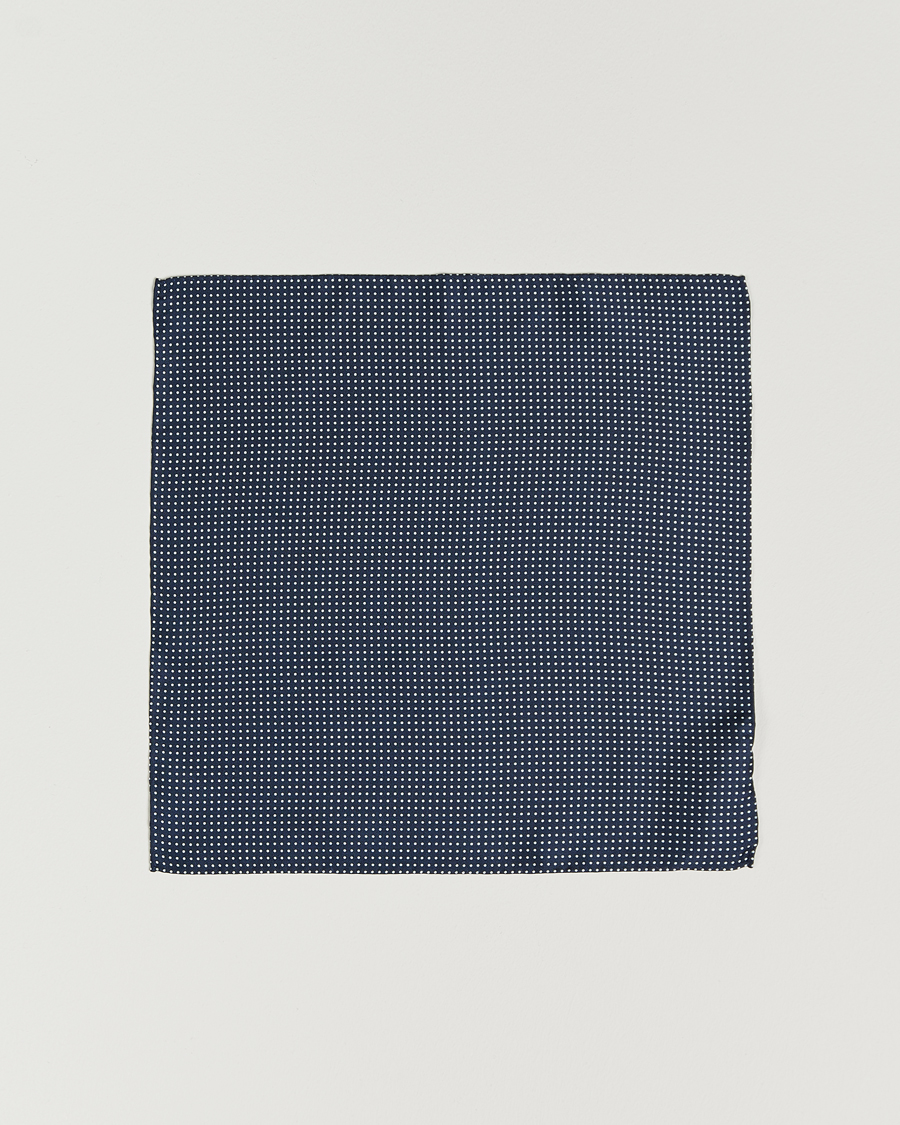 Herren | Amanda Christensen Handkerchief Dot Silk Navy | Amanda Christensen | Handkerchief Dot Silk Navy