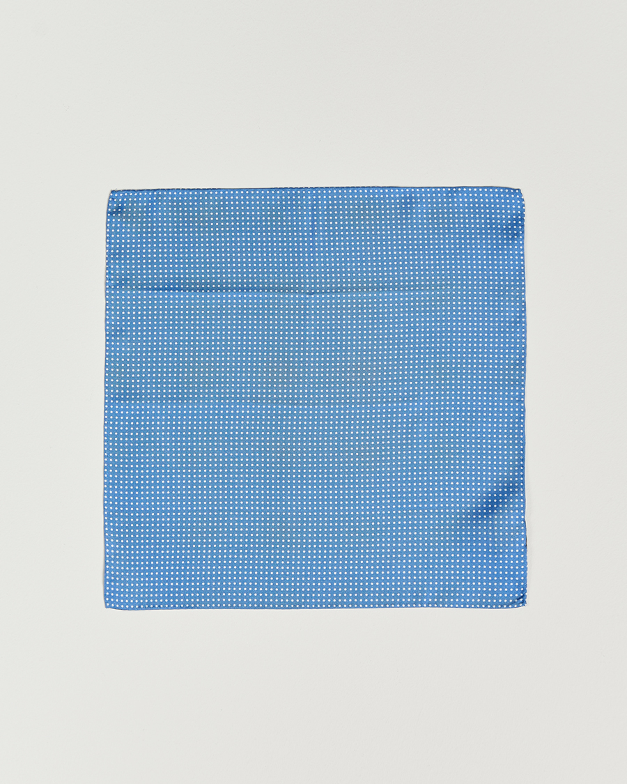 Herren | Amanda Christensen Handkerchief Dot Silk Sky Blue | Amanda Christensen | Handkerchief Dot Silk Sky Blue