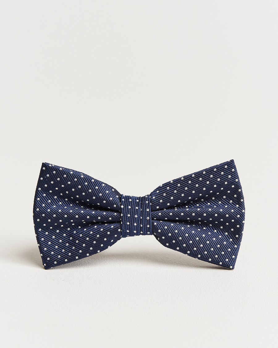 Herren | Amanda Christensen Micro Dot Pre Tie Silk Navy | Amanda Christensen | Micro Dot Pre Tie Silk Navy