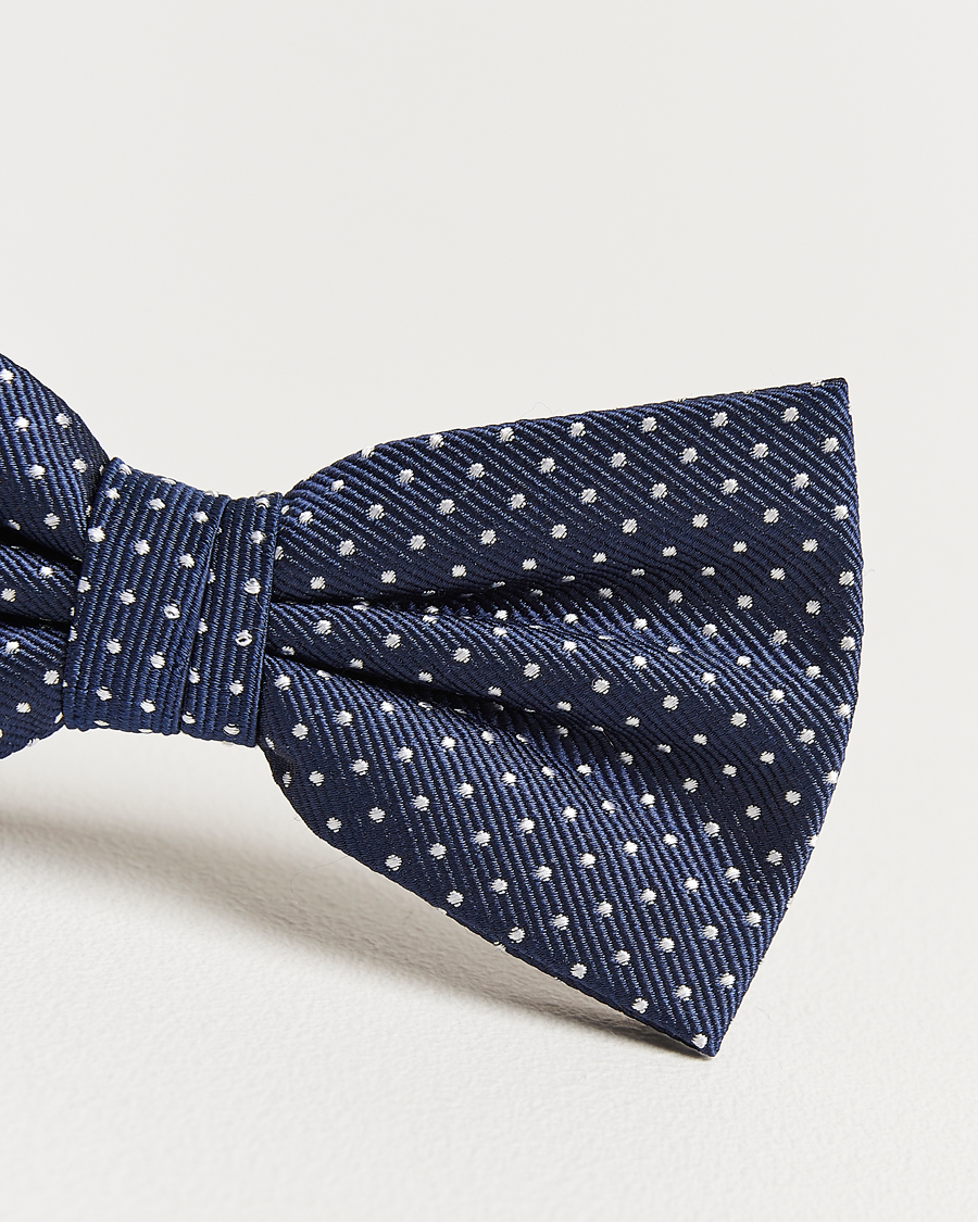 Herren | Amanda Christensen Micro Dot Pre Tie Silk Navy | Amanda Christensen | Micro Dot Pre Tie Silk Navy