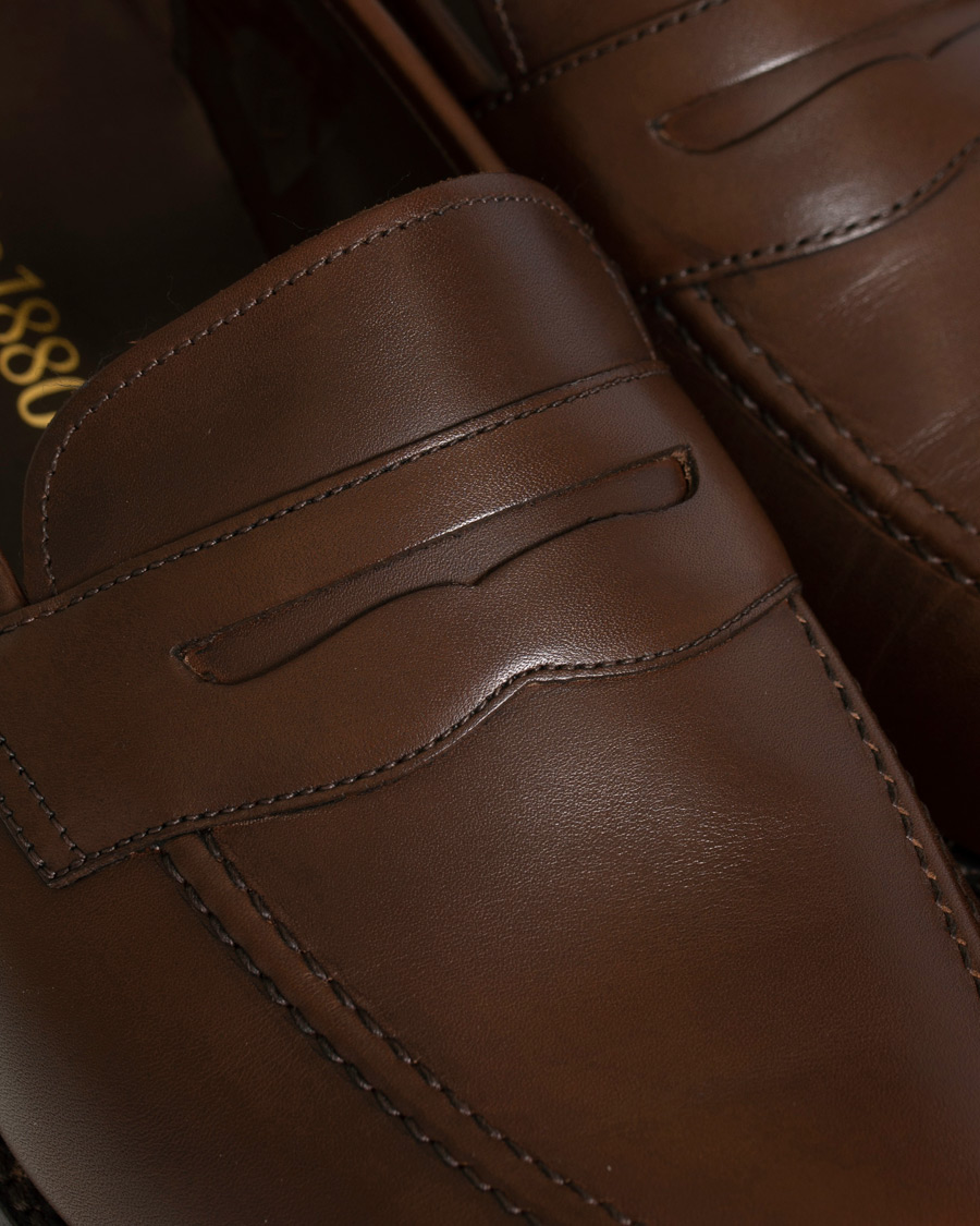 Herren | Loake 1880 MTO Whitehall Penny Loafer Dark Brown Calf | Loake 1880 | MTO Whitehall Penny Loafer Dark Brown Calf