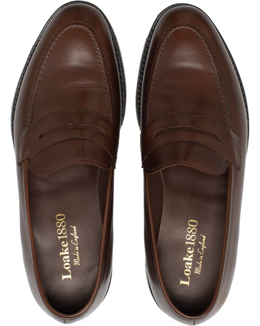 Herren | Loake 1880 MTO Whitehall Penny Loafer Dark Brown Calf | Loake 1880 | MTO Whitehall Penny Loafer Dark Brown Calf