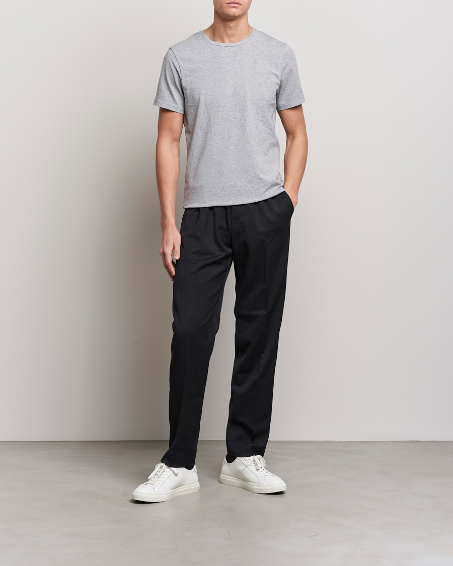 Herren | T-Shirts | Bread & Boxers | 2-Pack Crew Neck Tee Grey Melange