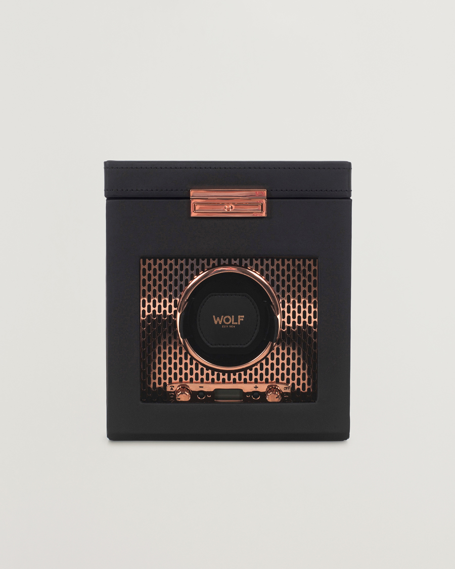 Herren | Uhren- und Schmuckkasten | WOLF | Axis Single Winder with Storage Copper