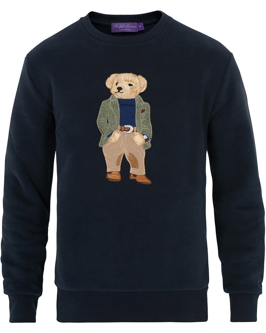 Herren | Pullover | Ralph Lauren Purple Label | Lux Fleece Ralph Bear Sweatshirt Classic Chairman Navy