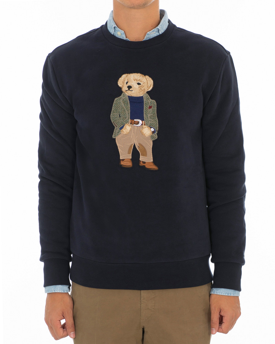 Herren | Pullover | Ralph Lauren Purple Label | Lux Fleece Ralph Bear Sweatshirt Classic Chairman Navy
