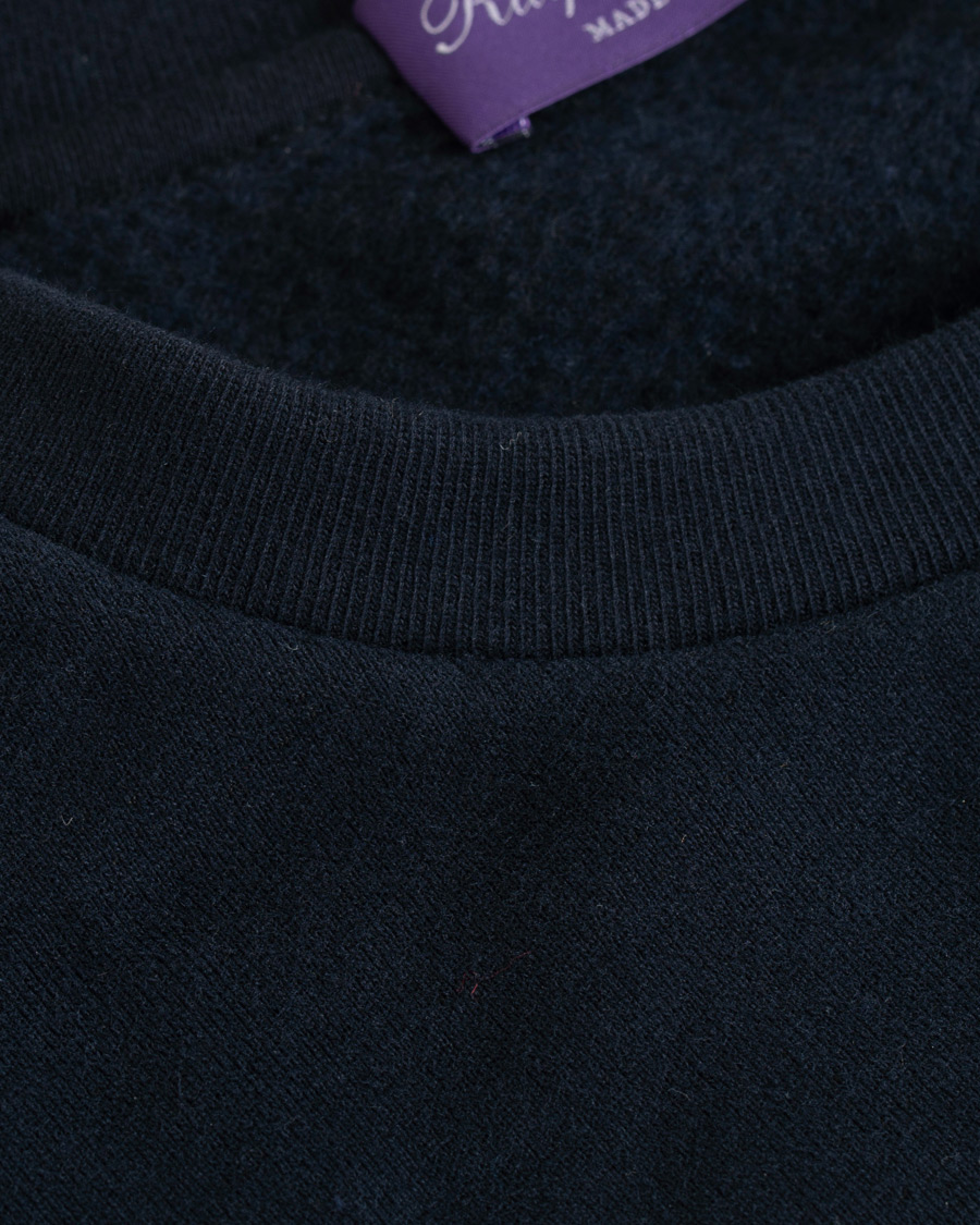 Herren | Pullover | Ralph Lauren Purple Label | Lux Fleece Ralph Bear Sweatshirt Classic Chairman Navy