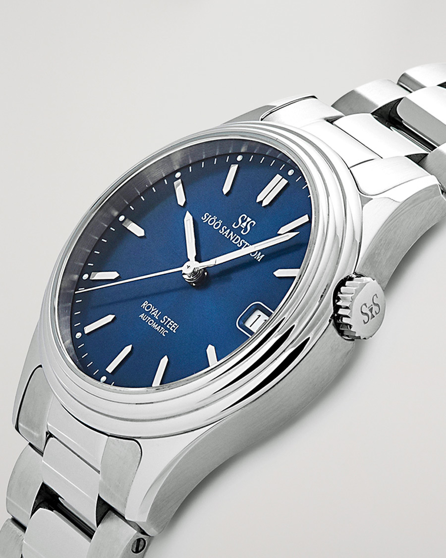 Herren | Sjöö Sandström Royal Steel Classic 36mm Blue and Steel | Sjöö Sandström | Royal Steel Classic 36mm Blue and Steel