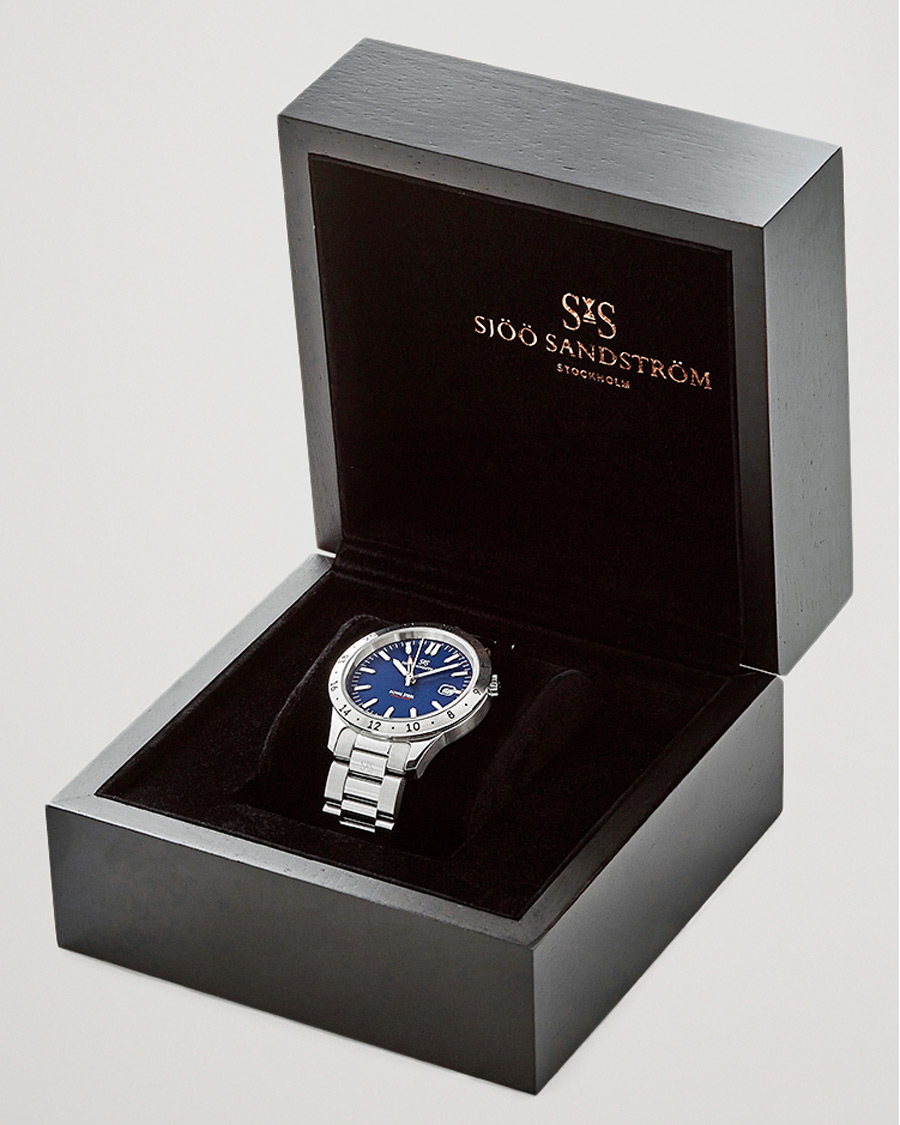 Herren | Sjöö Sandström Royal Steel Worldtimer 41mm Blue with Steel | Sjöö Sandström | Royal Steel Worldtimer 41mm Blue with Steel