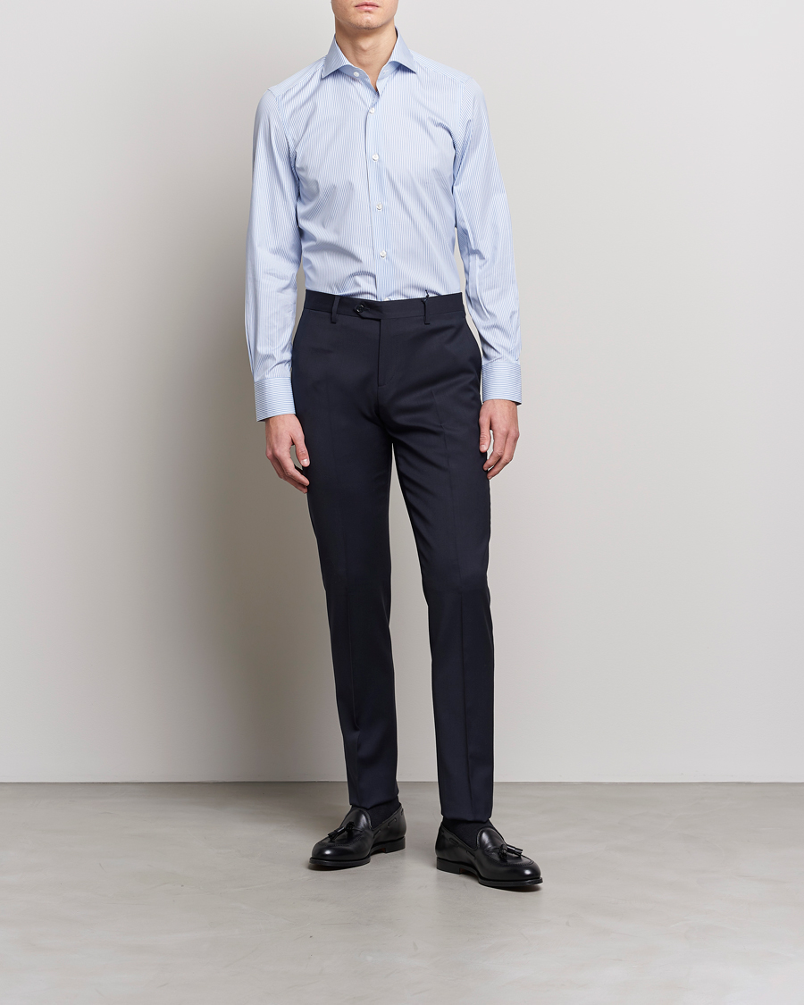 Herren | Kleidung | Finamore Napoli | Milano Slim Fit Classic Shirt Blue