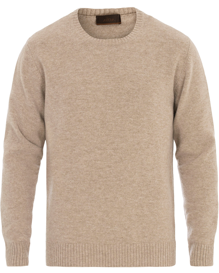 Herren | Pullover | Altea | Virgin Wool Crew Neck Sweater Sand