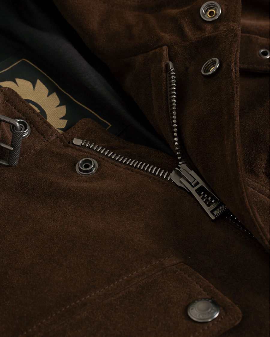 Herren | Jacken | Belstaff | Denesmere Suede Field Jacket Chocolate Brown